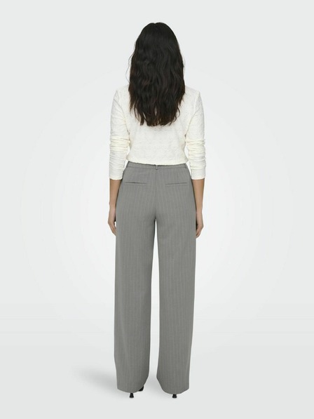 ONLY Graue gestreifte Damenhose ONLY Brie