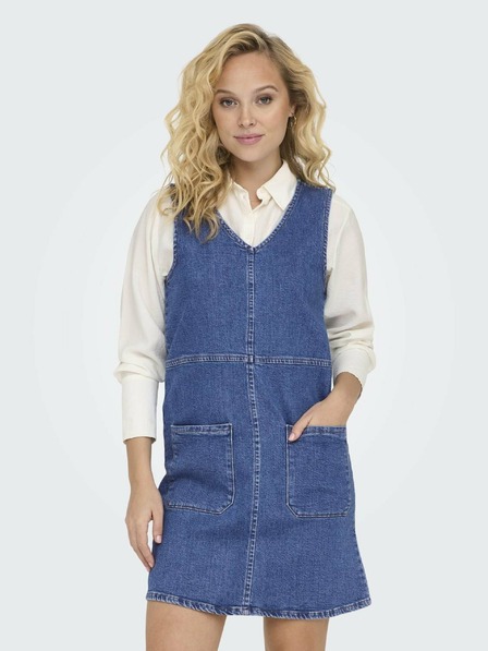 ONLY Blaues Damenkleid aus Jeansstoff ONLY Beya