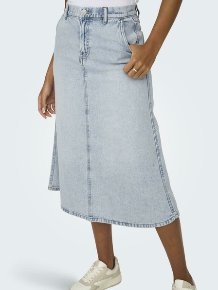 ONLY Hellblauer Damen-Midirock aus Denim ONLY Mindy