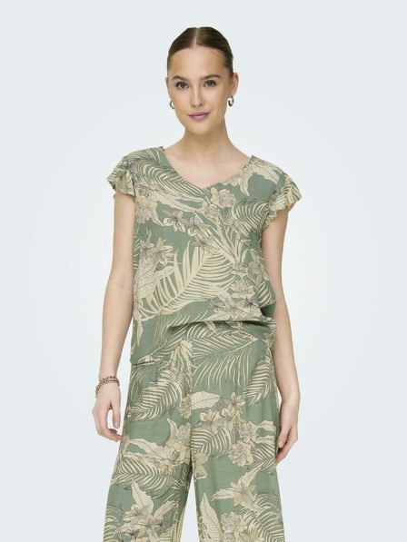 ONLY Grüne gemusterte Bluse für Damen ONLY Palina