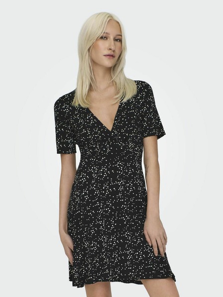 ONLY Schwarzes gepunktetes Damenkleid ONLY Verona