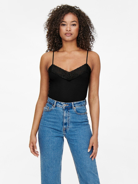 ONLY Schwarzes Damen-Spitzen-Top ONLY Tilde