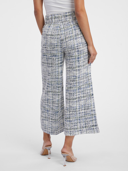 Orsay Blau und cremefarbene Damen-Tweed-Culottes ORSAY