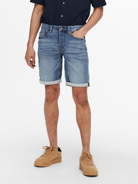 ONLY & SONS Blaue Denim-Shorts ONLY & SONS-Spy
