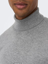 ONLY & SONS Grauer Herren ONLY & SONS Wyler Rollkragenpullover aus Denim