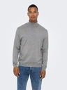 ONLY & SONS Grauer Herren ONLY & SONS Wyler Rollkragenpullover aus Denim
