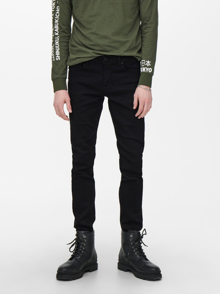 ONLY & SONS Schwarze Slim-Fit-Jeans ONLY & SONS Loom