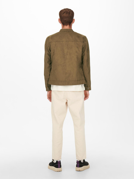 ONLY & SONS Braune Wildlederjacke ONLY & SONS Willow