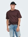 ONLY & SONS ONLY & SONS Fred burgunderfarbenes Basic-T-Shirt