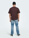 ONLY & SONS ONLY & SONS Fred burgunderfarbenes Basic-T-Shirt