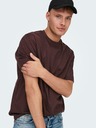 ONLY & SONS ONLY & SONS Fred burgunderfarbenes Basic-T-Shirt