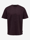 ONLY & SONS ONLY & SONS Fred burgunderfarbenes Basic-T-Shirt