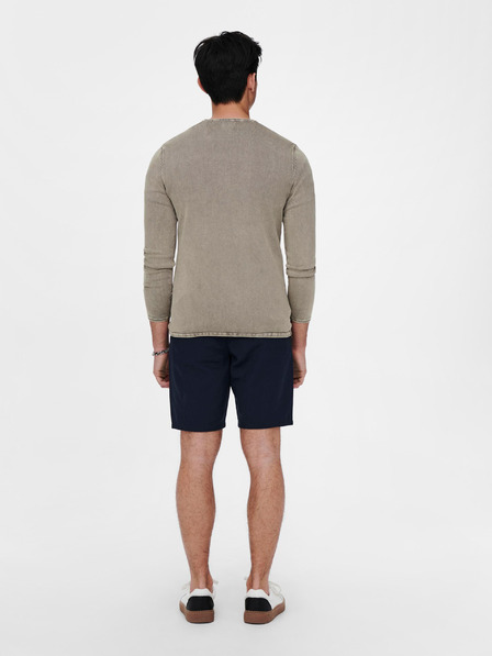 ONLY & SONS Grauer Herrenpullover mit Stickerei ONLY & SONS Garson