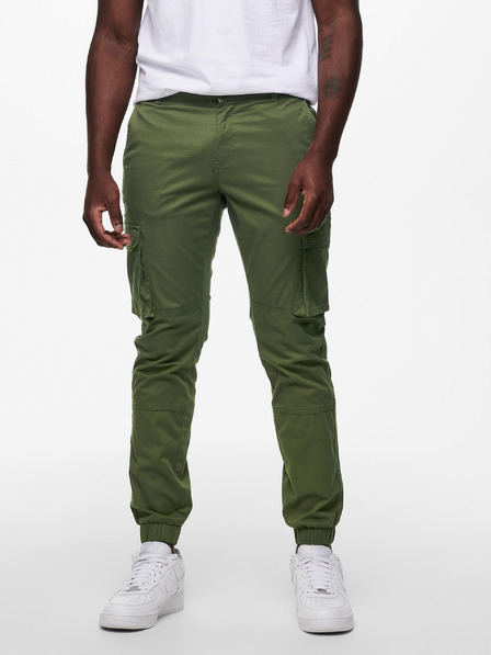 ONLY & SONS Grüne Herren ONLY & SONS Cam Pants mit Taschen