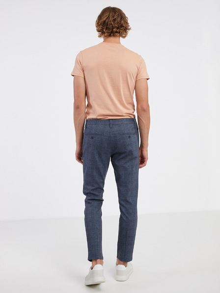 ONLY & SONS Dunkelblaue ONLY & SONS Mark Chino-Hose für Herren, kariert