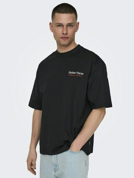 ONLY & SONS Schwarzes Herren ONLY & SONS Art-T-Shirt