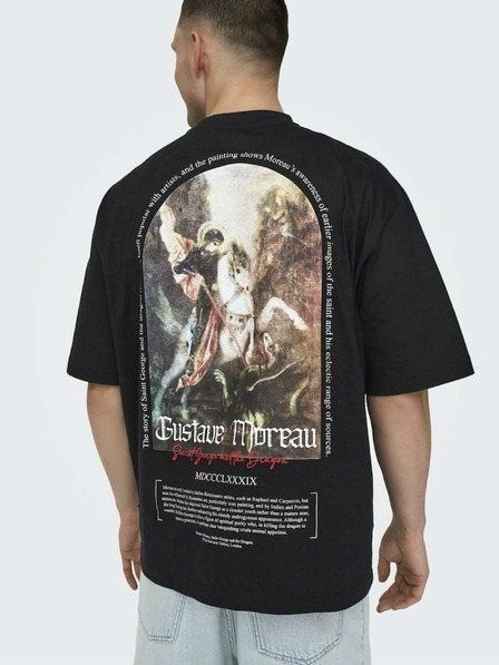 ONLY & SONS Schwarzes Herren ONLY & SONS Art-T-Shirt