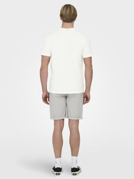 ONLY & SONS Cremefarbenes ONLY & SONS Kolton Herren-T-Shirt