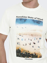 ONLY & SONS Cremefarbenes ONLY & SONS Kolton Herren-T-Shirt