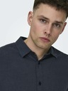 ONLY & SONS Dunkelblaues Herren ONLY & SONS Caiden Leinenhemd
