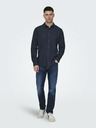ONLY & SONS Dunkelblaues Herren ONLY & SONS Caiden Leinenhemd
