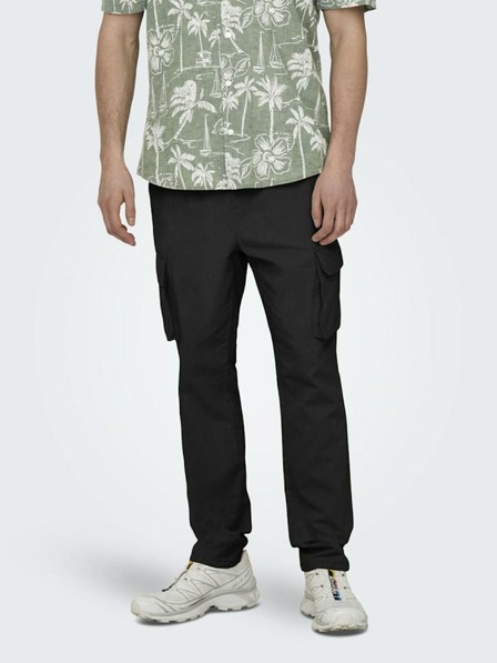 ONLY & SONS Schwarze Herren-Hose aus Leinen ONLY & SONS Linus