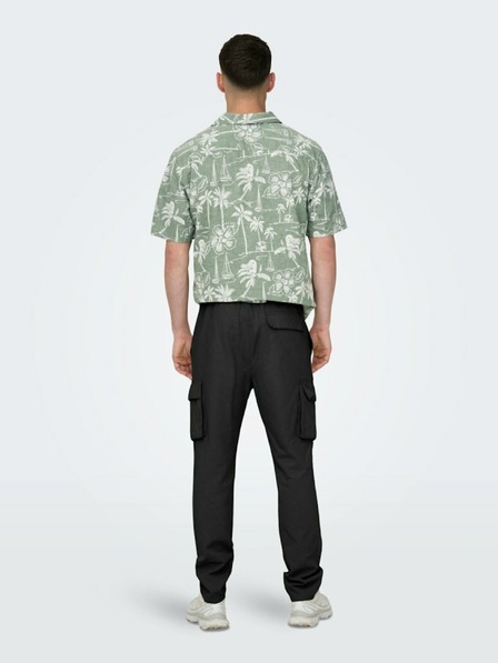 ONLY & SONS Schwarze Herren-Hose aus Leinen ONLY & SONS Linus