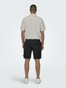 ONLY & SONS Schwarze Herren-Leinen-Shorts ONLY & SONS Sinus
