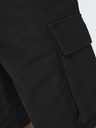 ONLY & SONS Schwarze Herren-Leinen-Shorts ONLY & SONS Sinus
