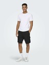 ONLY & SONS Schwarze Herren-Leinen-Shorts ONLY & SONS Sinus