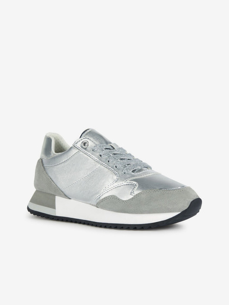 Geox Silberne Geox Doralea Damen Turnschuhe