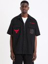 Celio Schwarzes Herren Celio NBA Chicago Bulls Shirt