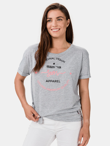 Sam 73 Graues bedrucktes Damen-T-Shirt SAM 73 Annabel