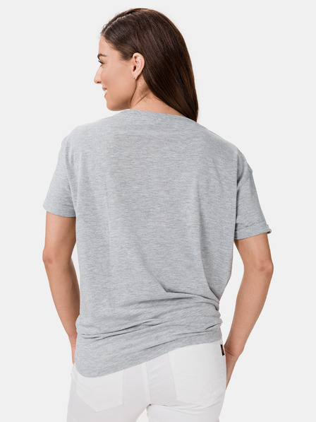 Sam 73 Graues bedrucktes Damen-T-Shirt SAM 73 Annabel