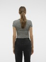 AWARE by VERO MODA Weiß-schwarz gestreiftes Damen-T-Shirt AWARE von VERO MODA