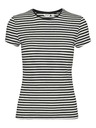 AWARE by VERO MODA Weiß-schwarz gestreiftes Damen-T-Shirt AWARE von VERO MODA