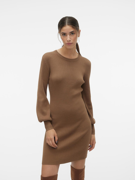 AWARE by VERO MODA Braunes Damen-Sweater-Kleid AWARE von VERO MODA Haya
