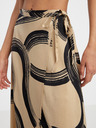 AWARE by VERO MODA Beige Gemusterter Wickel-Maxirock AWARE by VERO MODA Gusa