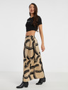AWARE by VERO MODA Beige Gemusterter Wickel-Maxirock AWARE by VERO MODA Gusa