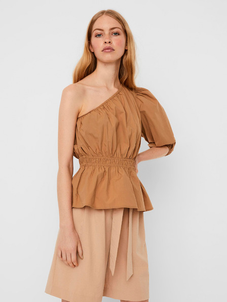 AWARE by VERO MODA Braune asymmetrische Bluse AWARE von VERO MODA Olene
