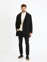 Celio Cremefarbener Herren-Basic-Pullover Celio Beclo