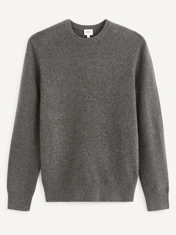 Celio Grauer Herren-Basic-Pullover Celio Felinode