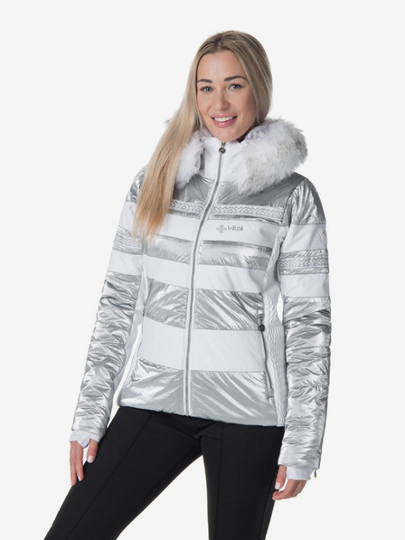 Kilpi Kilpi Dalila Damen-Skijacke in Weiß, Grau und Silber