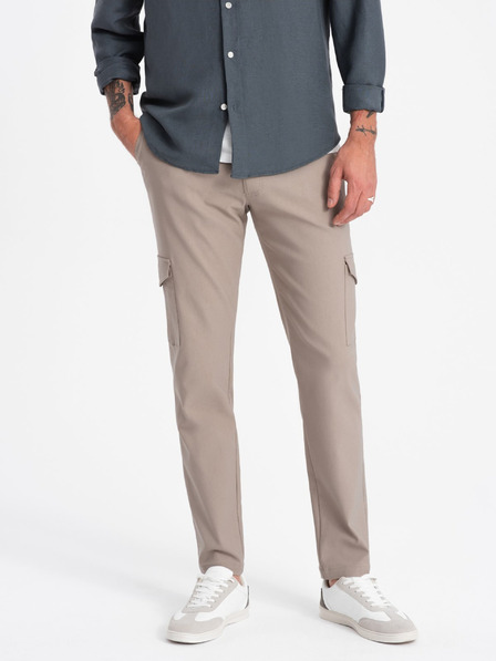 Ombre Clothing Beige Herren-Cargohosen Ombre Kleidung