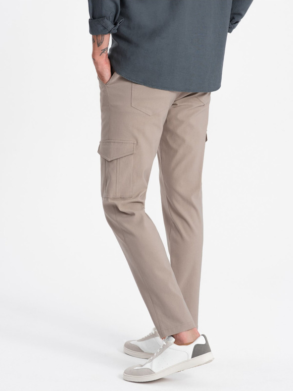 Ombre Clothing Beige Herren-Cargohosen Ombre Kleidung