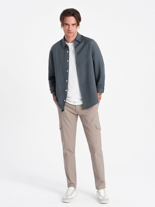 Ombre Clothing Beige Herren-Cargohosen Ombre Kleidung