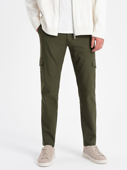 Ombre Clothing Dunkelgrün Herren Cargohosen Ombre Clothing