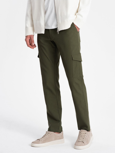 Ombre Clothing Dunkelgrün Herren Cargohosen Ombre Clothing