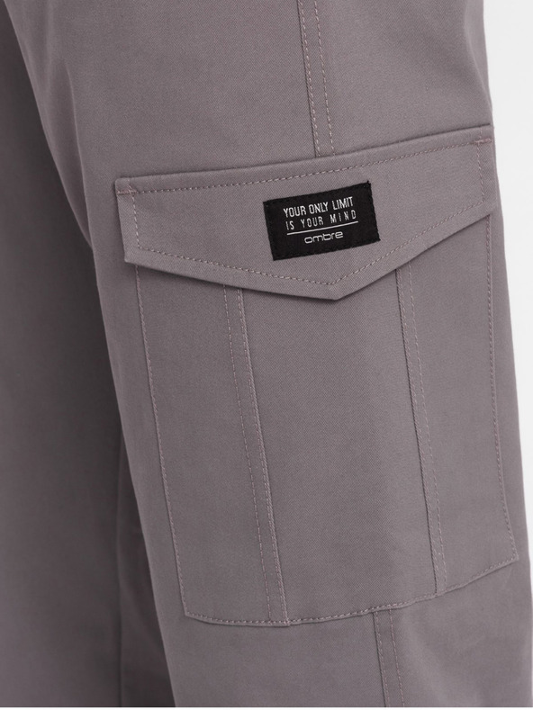 Ombre Clothing Graue Herren Cargo-Hose Ombre Kleidung