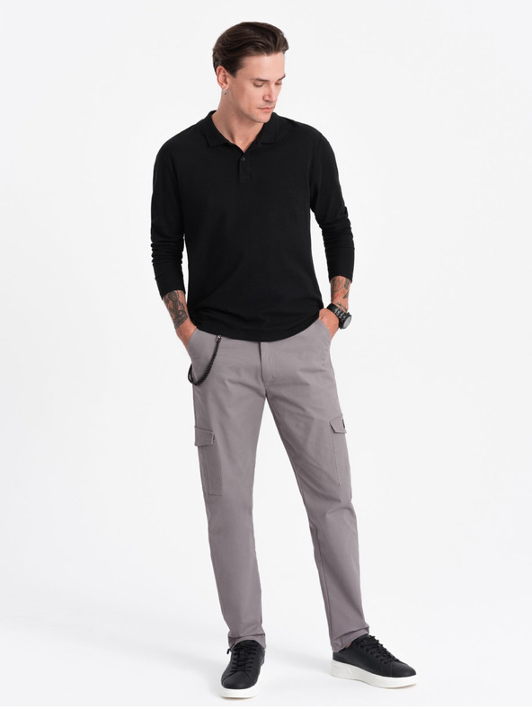 Ombre Clothing Graue Herren Cargo-Hose Ombre Kleidung